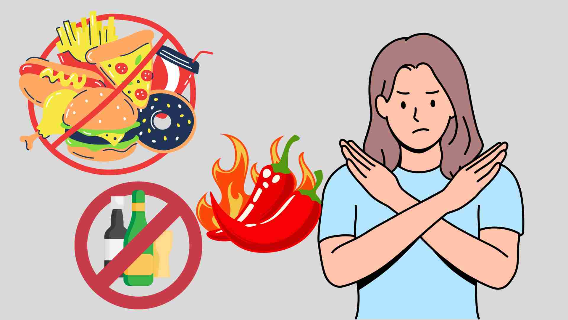 Las mujeres en la menopausia deben evitar algunos alimentos. Graficos: nubes inferiores