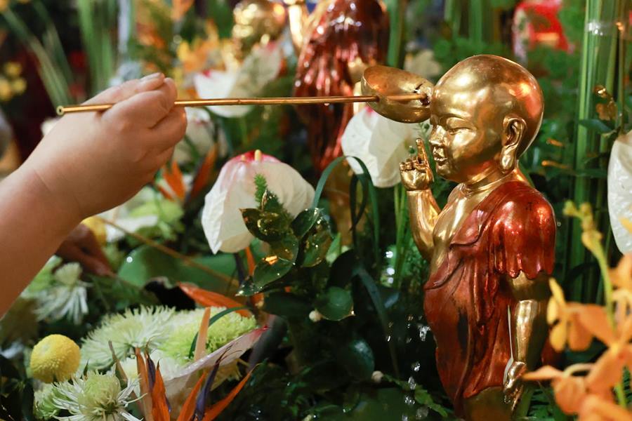 Nghi le tam Phat la mot nghi le truyen thong quan trong trong le Phat Dan (ngay ky niem Duc Phat Thich Ca Mau Ni dan sinh), thuong dien ra vao ram thang Tu am lich hang nam. Nghi thuc nay co y nghia sau sac ve ton kinh, got rua tam hon, va nhac nho con nguoi quay ve voi thien luong.