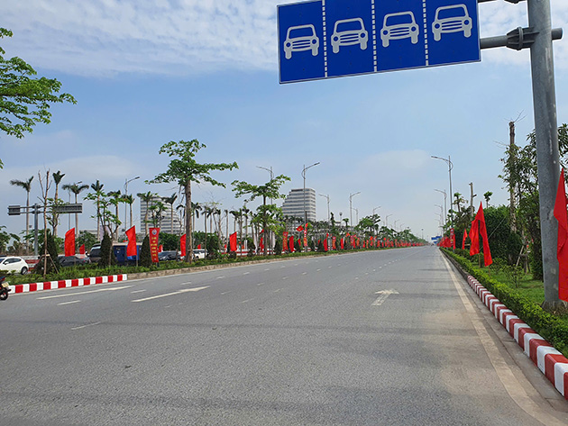 Đường Đỗ Mười tại Hải Phòng. Ảnh: Mai Chi