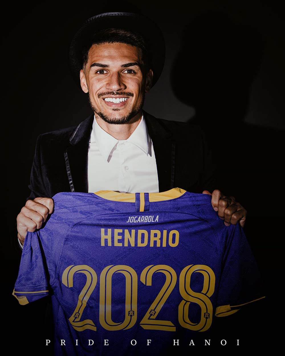Hop dong cua Hendrio voi Ha Noi FC co thoi han den nam 2028. Anh: Ha Noi FC