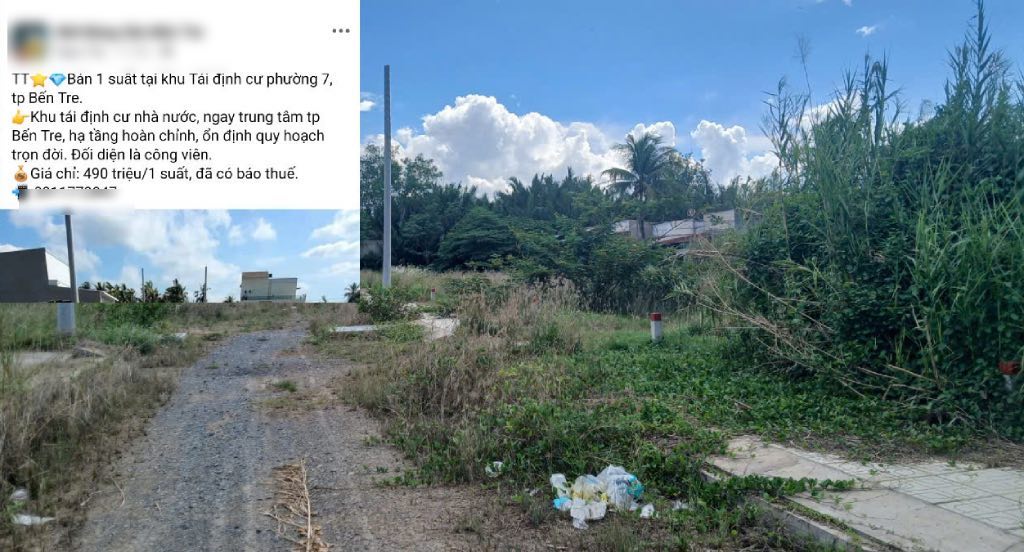 Xuat hien thong tin ban suat tai dinh cu tren mang xa hoi. Anh: Thanh Nhan