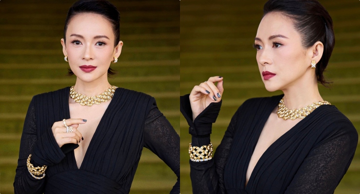 The beauty wore a sexy black design. Photo: Cong Tri.