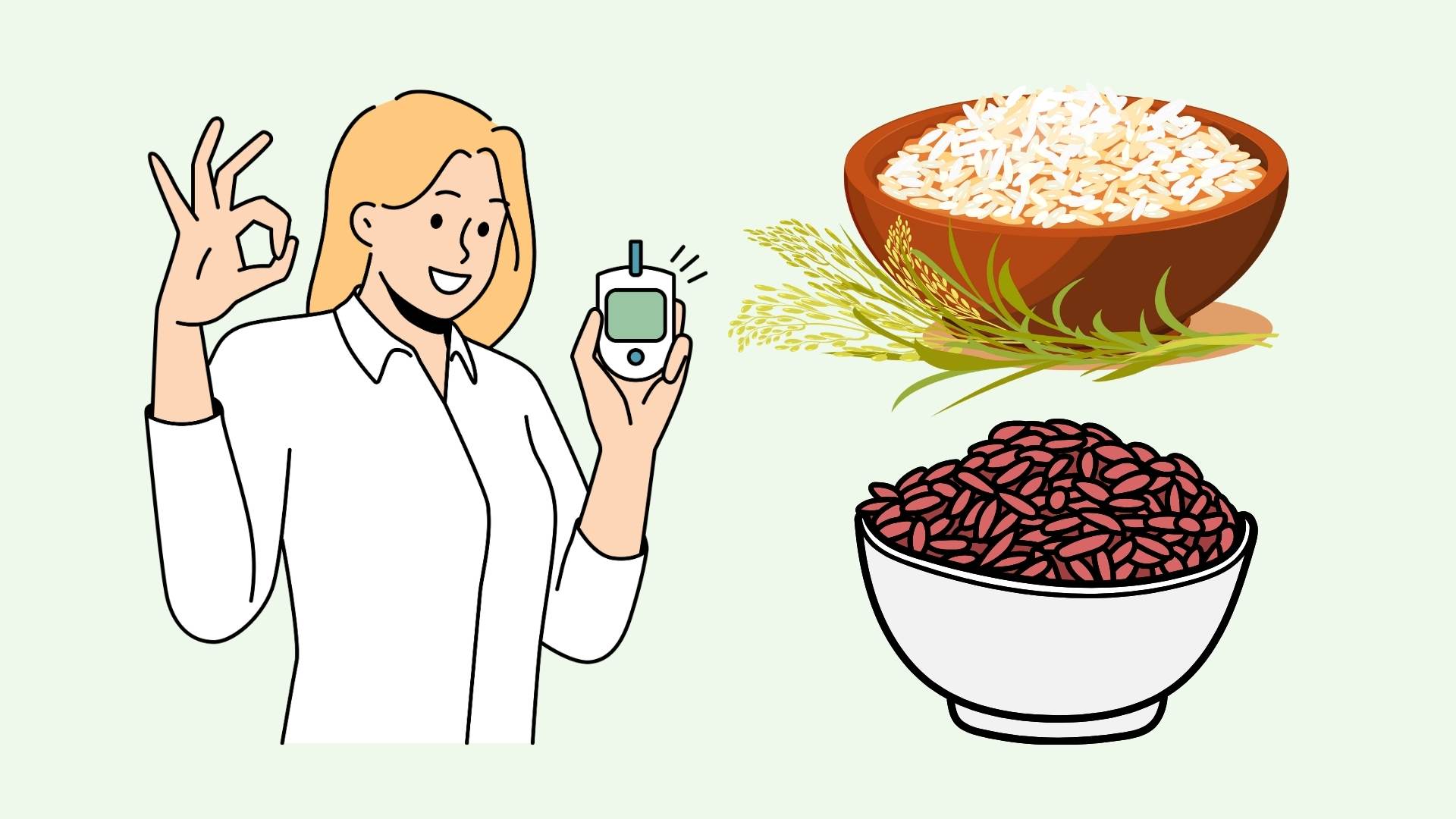 Rice with a low glycemic index, is friendly for people with diabetes. Graphics: Linh Dan