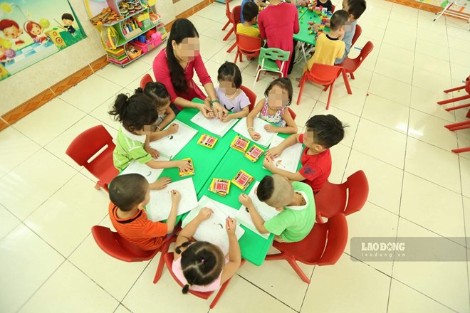 Bo Giao duc va Dao tao de xuat tang phu cap uu dai nghe cho giao vien mam non len den 80%. Anh: Hai Nguyen