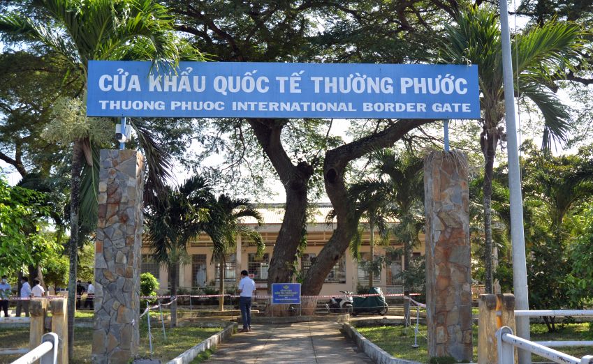 Cua khau quoc te Thuong Phuoc, huyen Hong Ngu, tinh Dong Thap. Anh: Thanh Mai