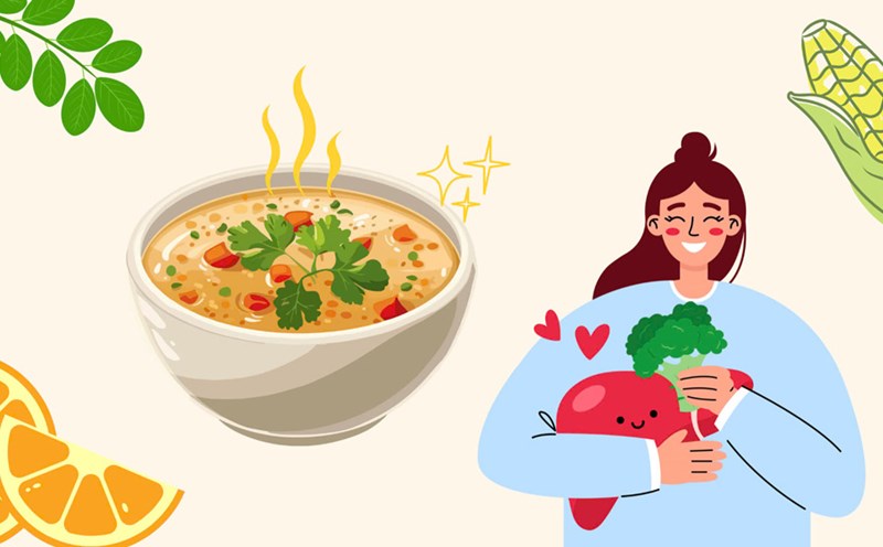 Nutritious soup that helps detoxify the liver to cool