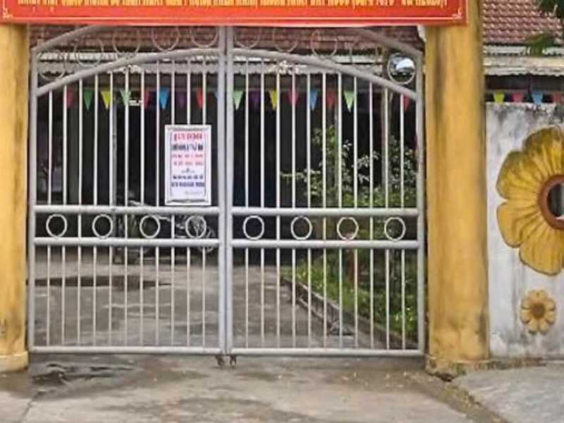 Phu Thanh Kindergarten (Duong Doan Ward, distrito de Thuan Hoa, ciudad de Hue), donde trabajaba la directora femenina. Foto: T. Hoe.