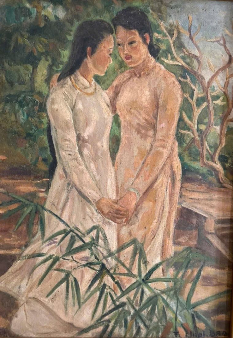 Tác phẩm “Tâm tình“, tranh sơn dầu 60x45cm của họa sĩ Tôn Thất Đào (1910 - 1979).