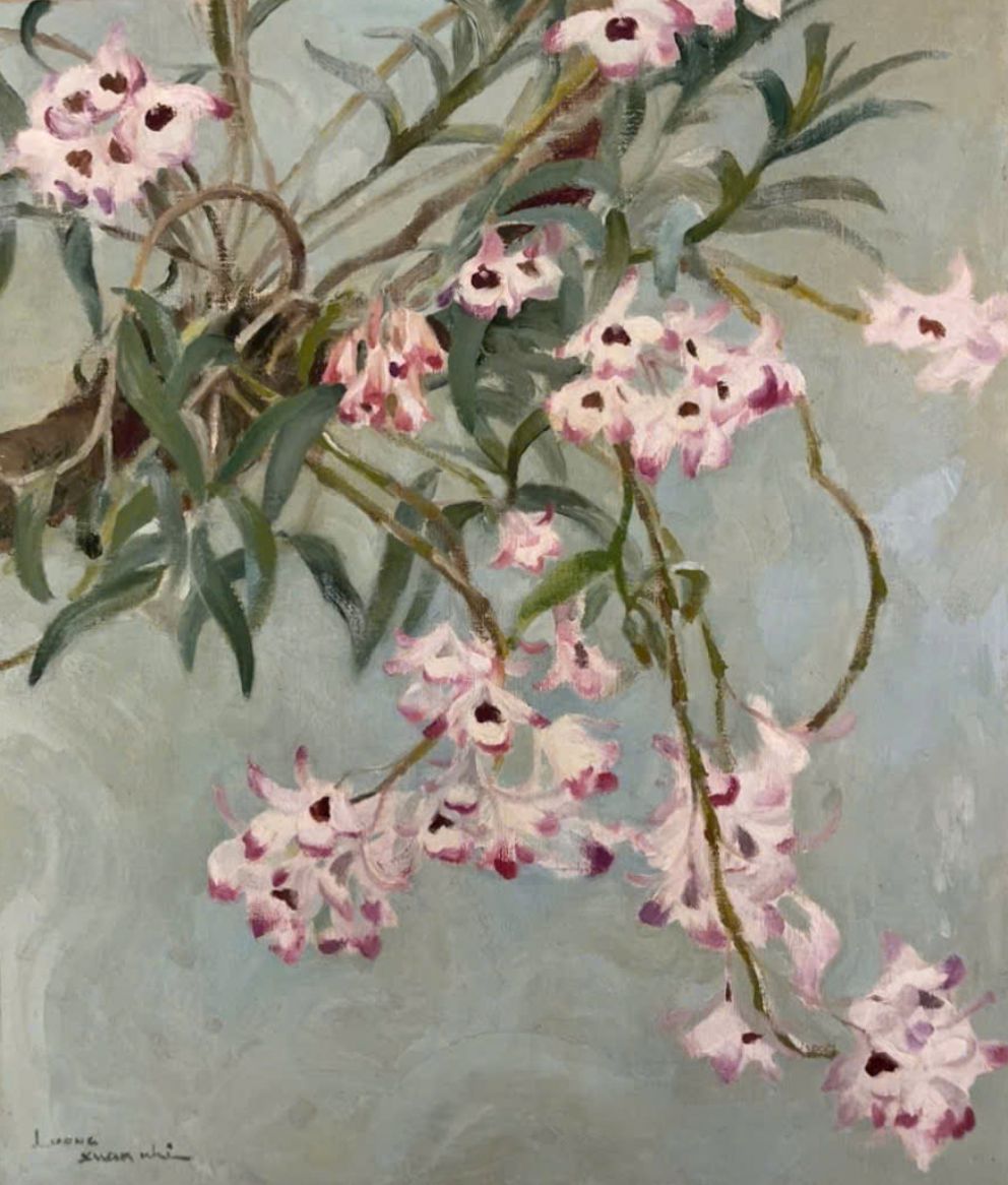 Tác phẩm “Hoa lan“, tranh sơn dầu năm 1939 70x60cm của họa sĩ Lương Xuân Nhị (1914 - 2006).