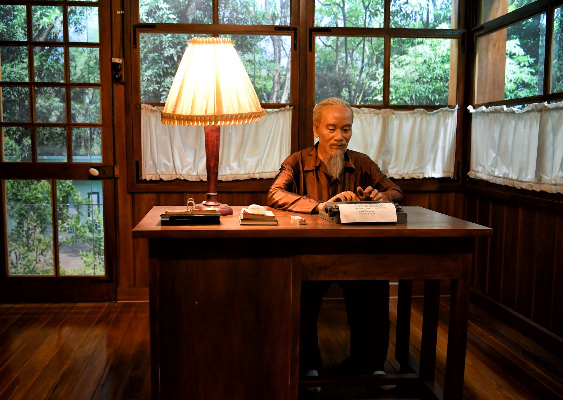 A loving image of Uncle Ho.