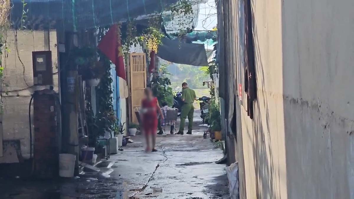 La escena del asesinato y suicidio en el distrito de Binh Chanh.
