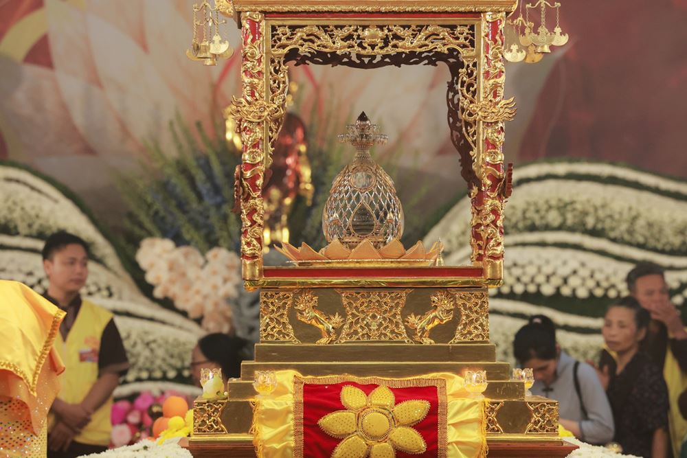 Xa loi Phat duoc ton tri o chua Quan Su.
