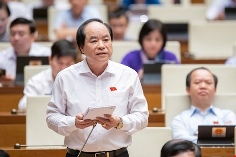 Đại biểu Trương Xuân Cừ tha thiết đề nghị giữ chức danh Chủ tịch Hội người cao tuổi cấp xã. Ảnh: Quochoi
