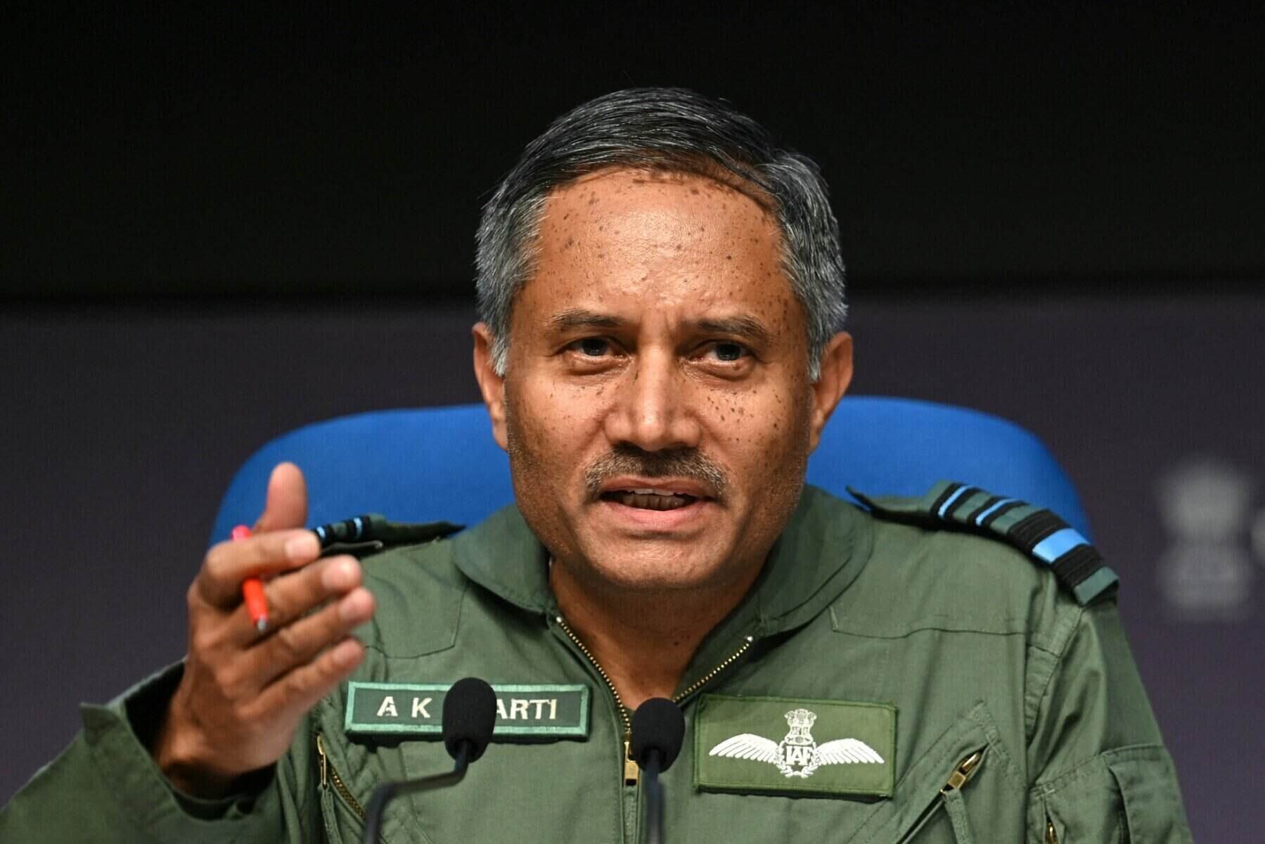 Director General de la Fuerza Aerea de la India AK Bharti. Foto: AFP