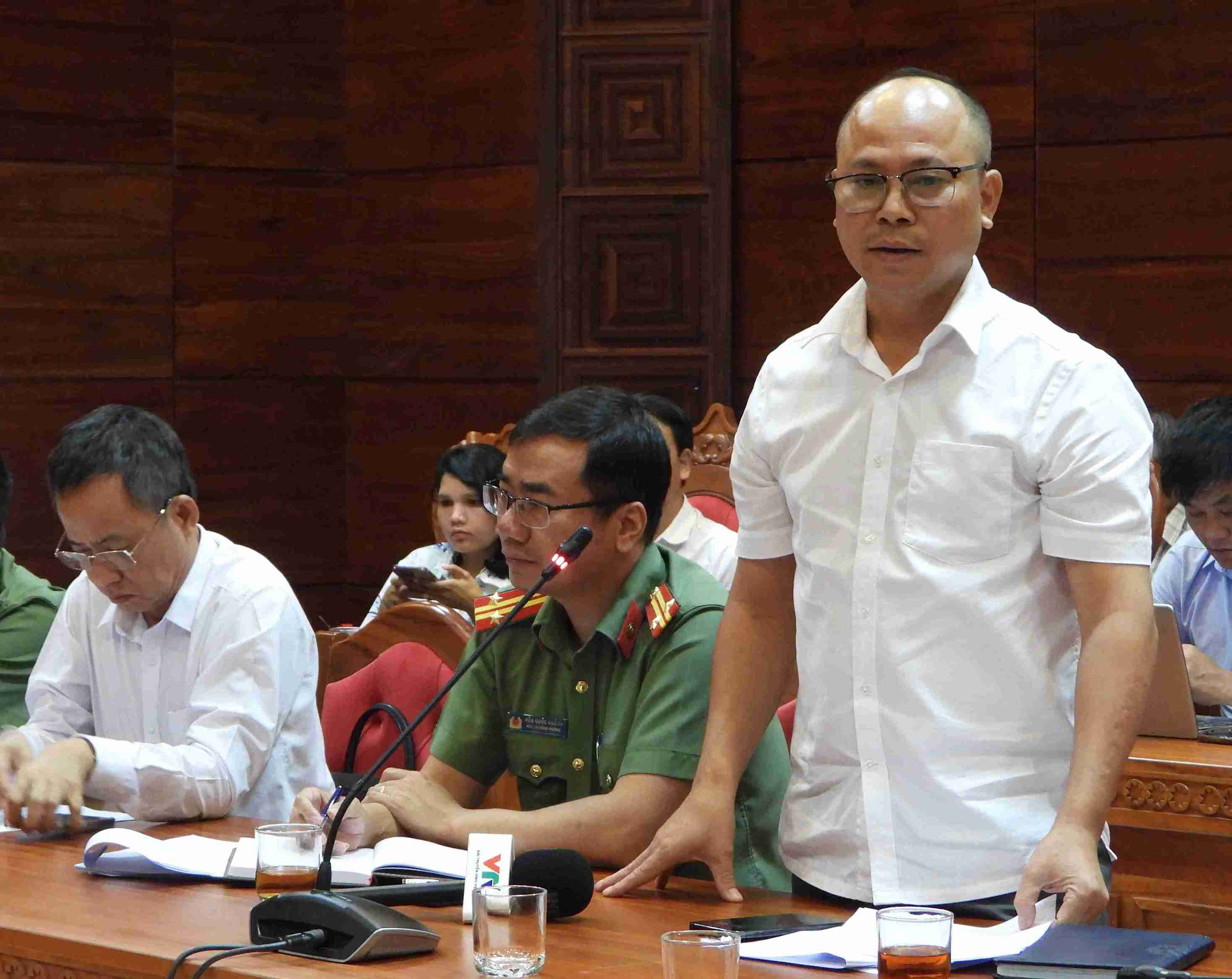 Dai dien So Tai chinh tinh Dak Lak phat bieu. Anh: Bao Trung