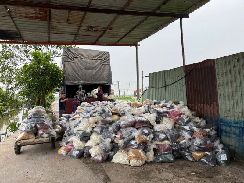 La policia descubrio y confisco muchos alimentos funcionales falsos de hasta 100 toneladas con 900 marcas falsas.  Foto: Policia proporcionada
