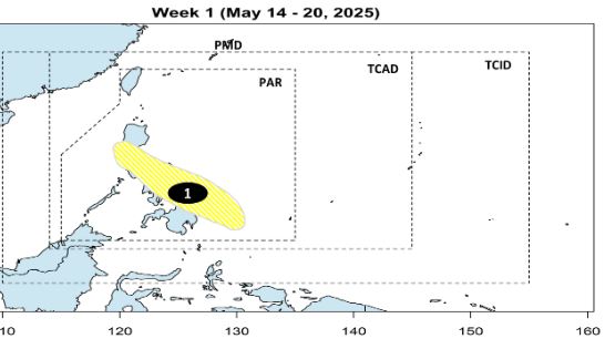 Ap thap du kien hinh thanh trong khu vuc du bao cua Philippines tu ngay . Anh: PAGASA