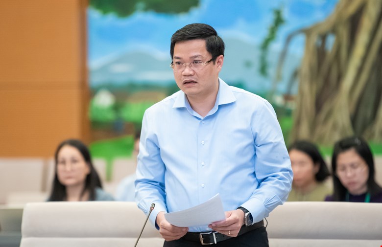 Thu truong Nguyen Duc Tam cho biet du thao quy dinh nguyen tac hoat dong thanh tra, kiem tra doi voi doanh nghiep. Anh: Quochoi.vn