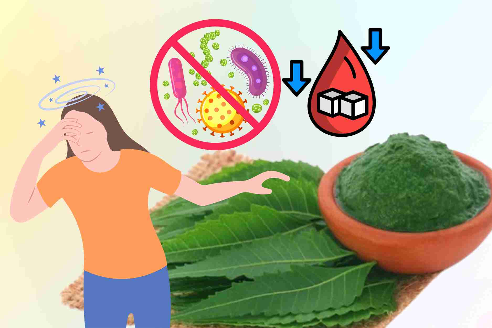 ¿Donde esta la hoja de melancolia de la medicina herbal con bacterias, hipoglucemia