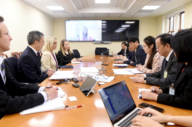 Overview of the Vietnam - US technical exchange on the double tax avoidance agreement. Photo: Ministry of Finance