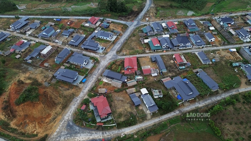 Resettlement area of Sa Pa airport project in Cam Con commune (Bao Yen district, Lao Cai province). Photo: Dinh Dai
