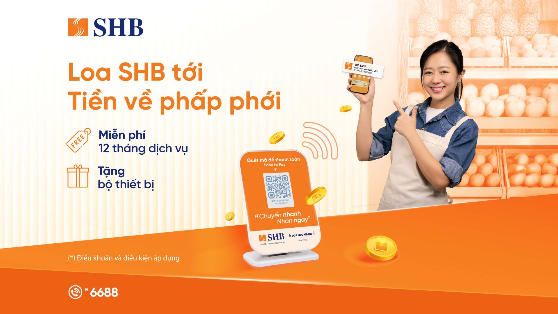 Many attractive promotions are waiting for customers in "Loa SHB arrive - Tien ve phung tho". Photo: SHB
