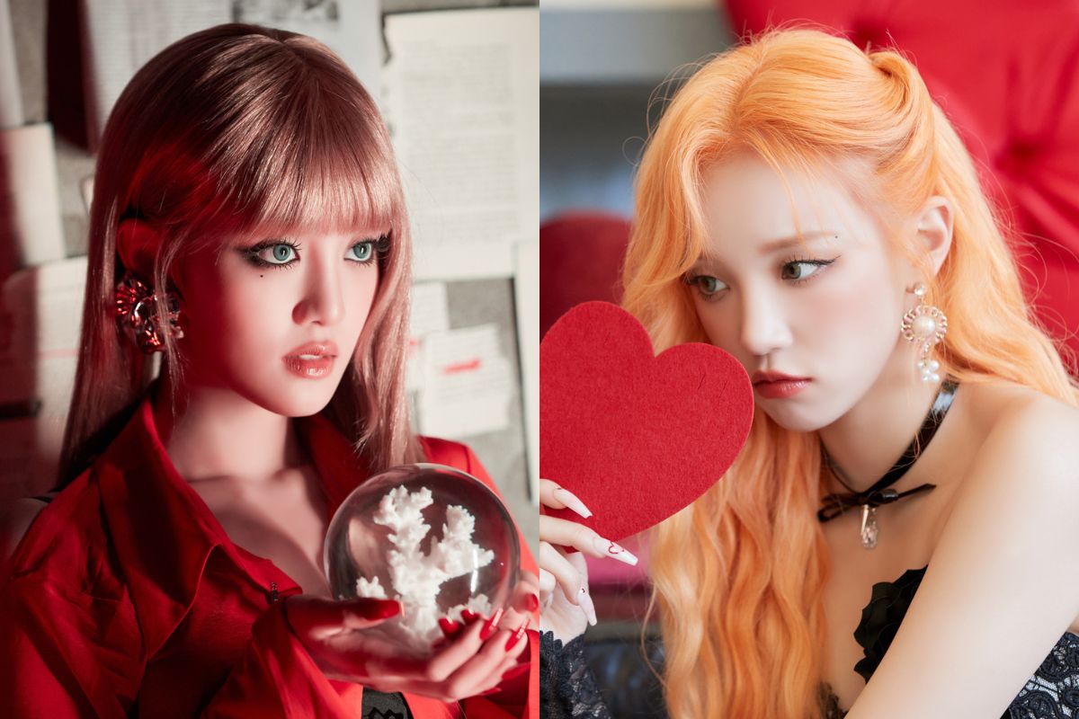 Minnie y Yuqi de I-Dle fueron controvertidos cuando hablaban de dar un boleto de concierto. Foto: MV NXDE