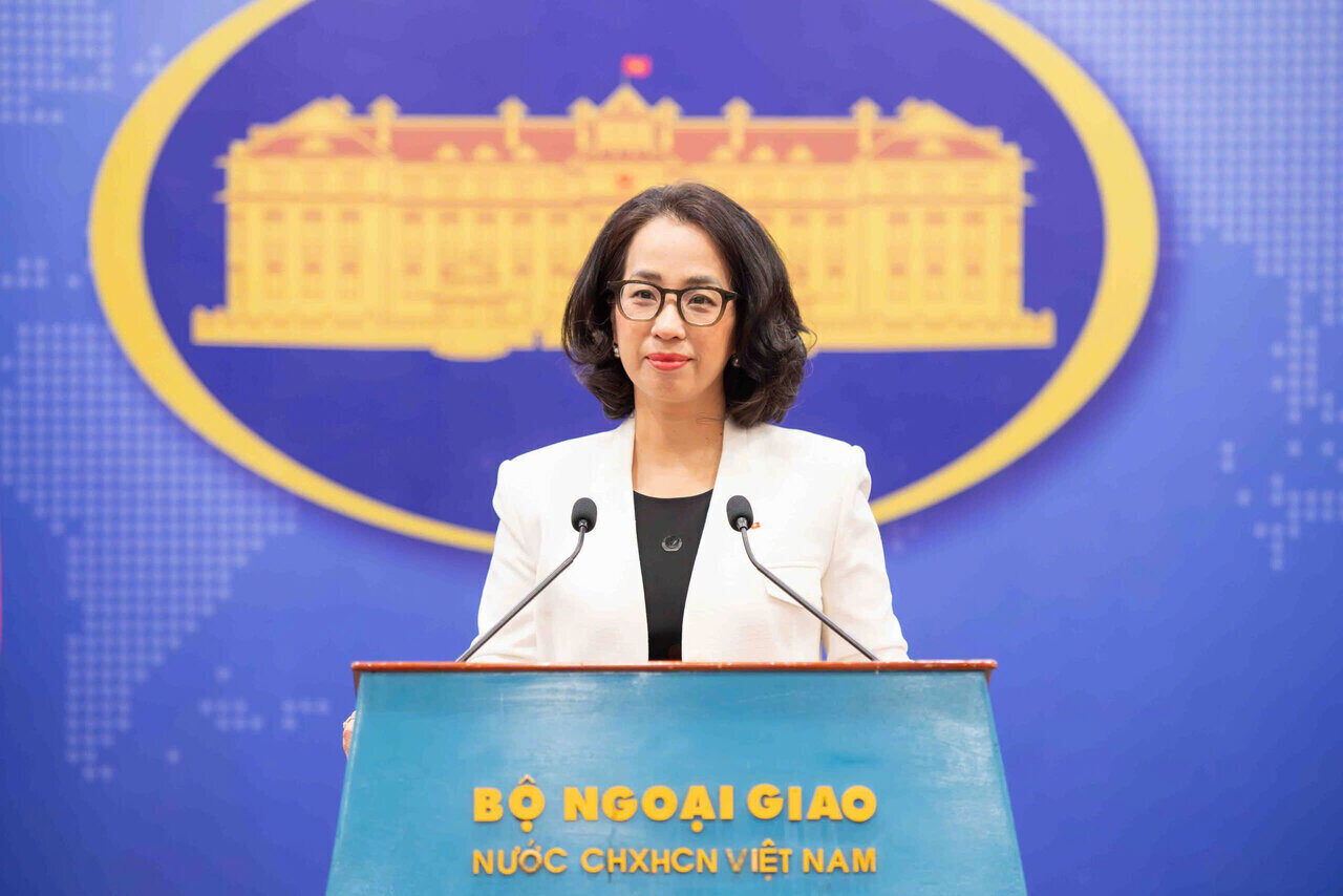 El portavoz Pham Thu Hang declaro la reaccion de Vietnam antes de que recientemente China emitiera una prohibicion de pescar en el Mar del Sur de China. Foto: nhat ha