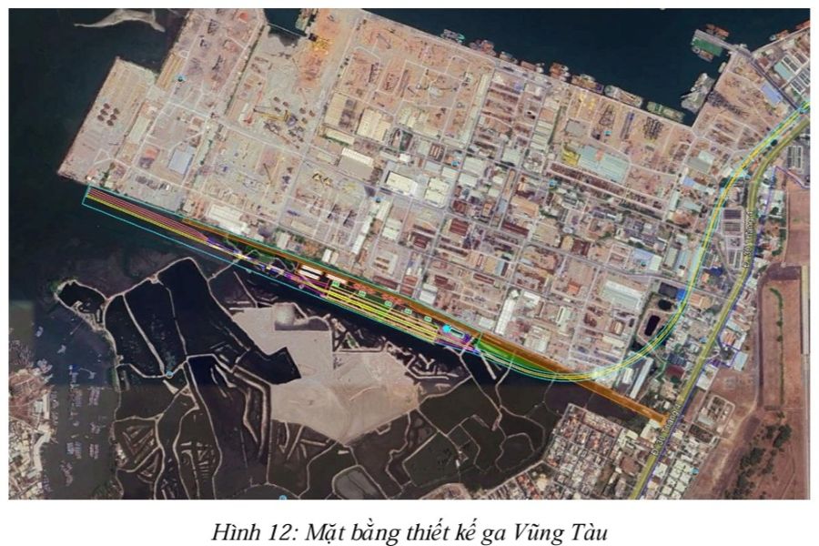 Khu vuc nha ga cuoi tai Vung Tau du kien sau khi dieu chinh. Anh: SXD cung cap