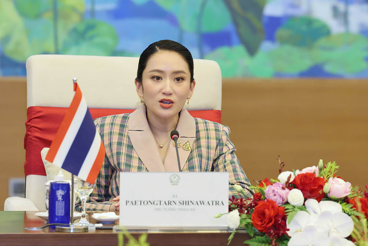 Thủ tướng Thái Lan phát biểu. Ảnh: Hải Nguyễn