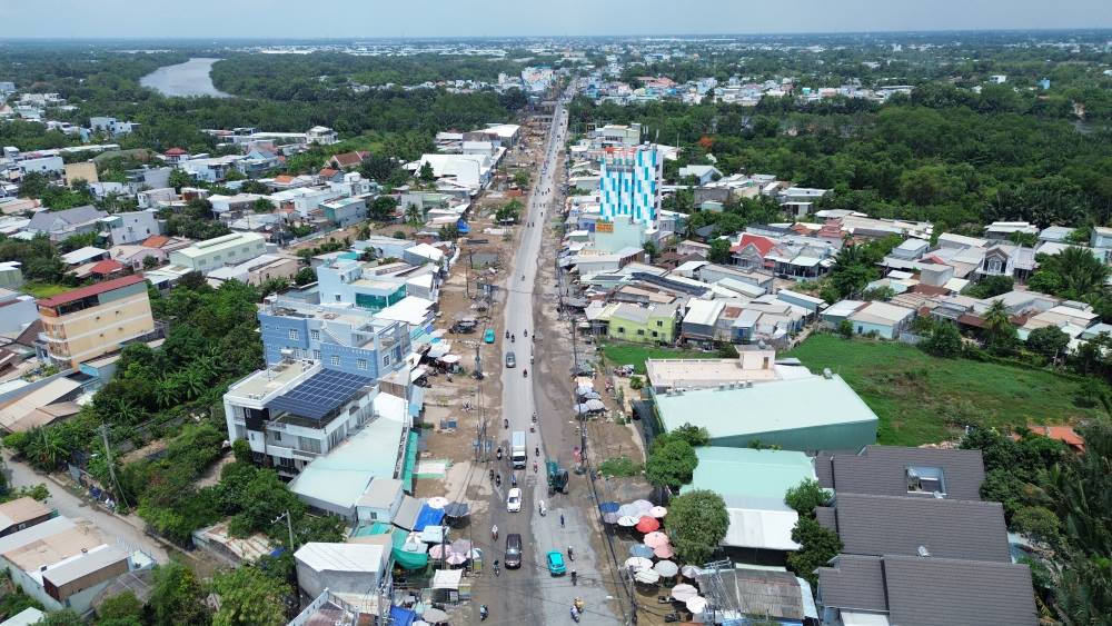 La autopista 50 existente esta cerca de Ong Thin Bridge (distrito de Binh Chanh).  Foto: ANH TU