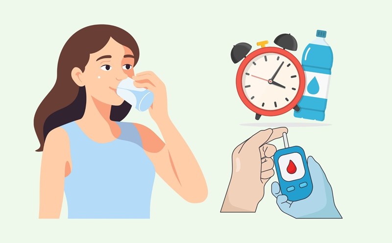 Lack of water, blood sugar can spike. Graphics: Linh Dan