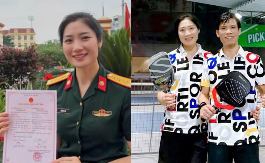 Cuu tuyen thu bong chuyen Pham Thi Yen dang ki ket hon voi nguoi ban doi dang cong tac trong nganh Cong an. Anh: Nhan vat cung cap