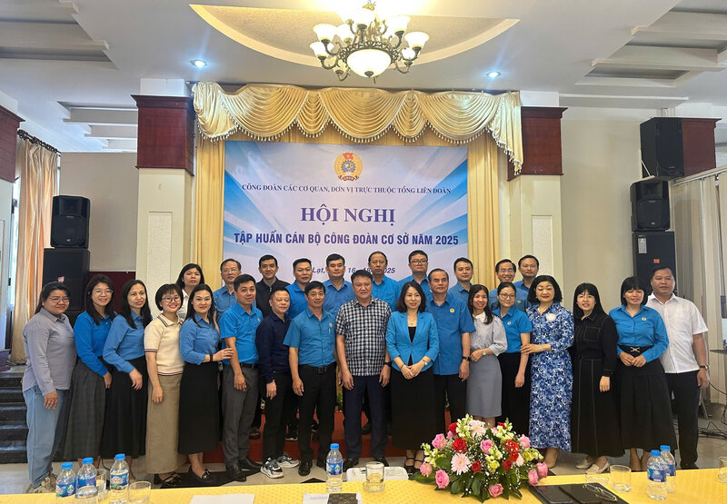 Cong doan cac co quan, don vi truc thuoc Tong Lien doan Lao dong Viet Nam to chuc tap hoi nghi tap huan can bo cong doan nam 2025. Anh: Thu Nhung