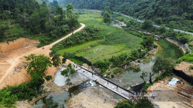 Cầu vượt suối từng sập khi thi công ở Hà Giang sẽ về đích trong tháng 5