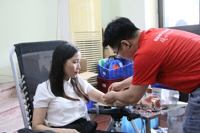 Chuong trinh thu ve 600 don vi mau. Anh: Lam Thanh