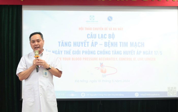 Benh vien 199 (Bo Cong an) tai Da Nang to chuc Hoi thao chuyen de va ra mat CLB “Tang huyet ap – Benh tim mach” danh cho nguoi benh tang huyet ap, benh tim mach. Anh: Song Han