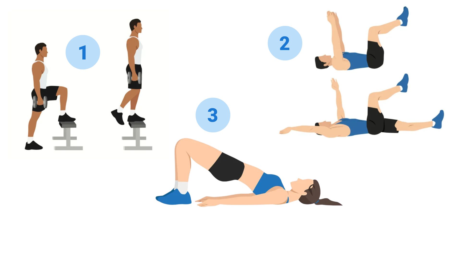 Ejercicios para fortalecer la fuerza y ​​reducir el riesgo de lesiones despues de los 50 años. Grafico: Thanh Thanh