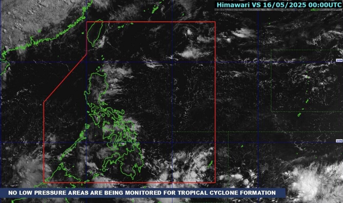 El pronostico de baja presion aparece en el Mar del East en la segunda mitad de mayo. Foto: Pagasa