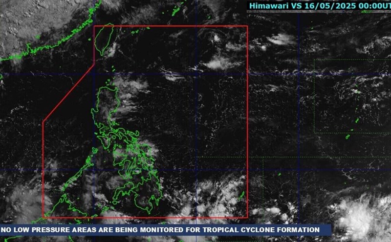 Low pressure is forecast to appear in the East Sea in the second half of May. Photo: PAGASA