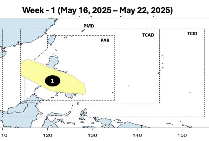 Du bao ap thap di vao Bien Dong trong vai ngay toi. Anh: PAGASA