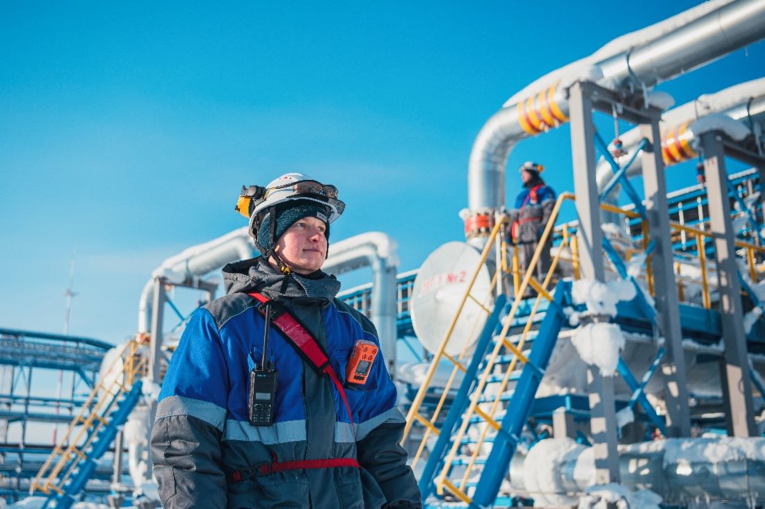 Personal del grupo de petroleo ruso Gazprom. Foto: Gazprom