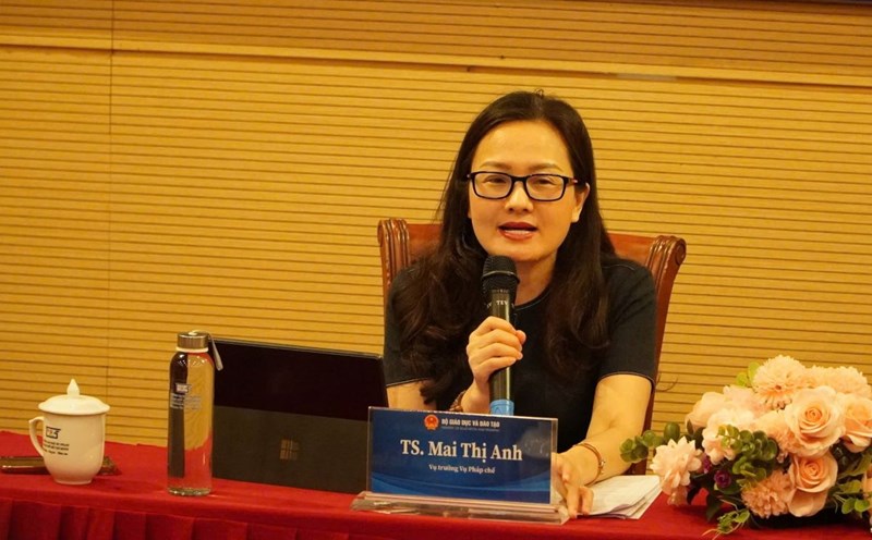 Dr. Mai Thi Anh - Director of the Legal Department, Ministry of Education and Training said that from June 1, the Ministry of Education and Training plans to no longer have the function of inspecting schools. Photo: Chan Phuc