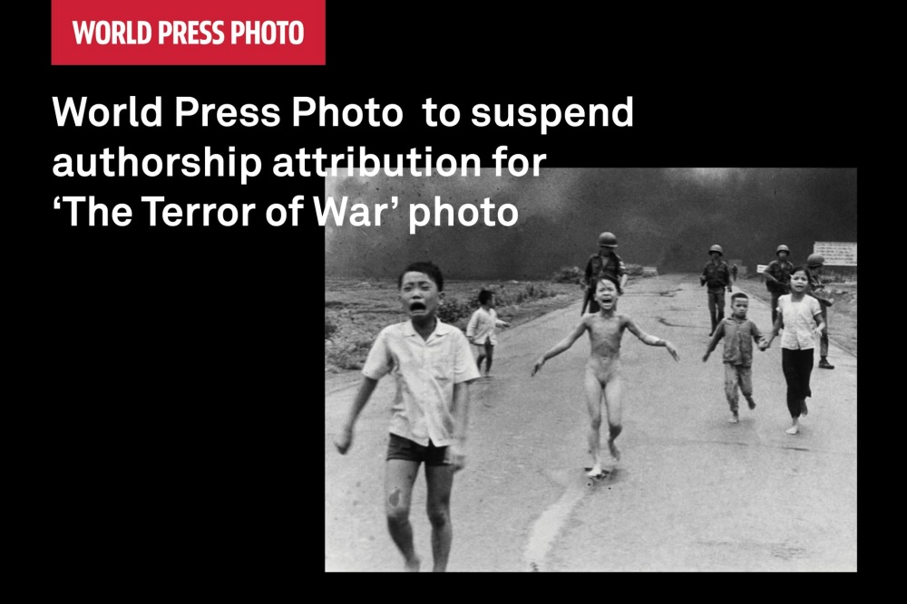 The announcement temporarily stops recording Nick Ut as the author of the photo " Napalm Baby" by World Press Photo. Photo: World Press Photo