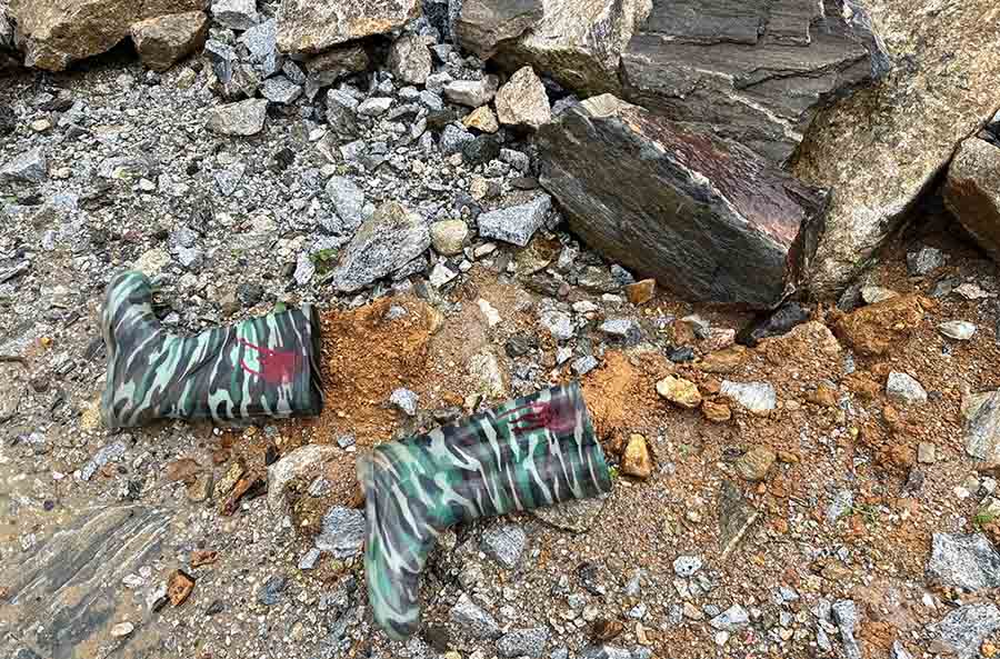 The scene of the accident that killed 5 workers at the Ta Pao Ho 1A hydropower plant, in Phong Tho district, Lai Chau province. Photo: Anh Dung