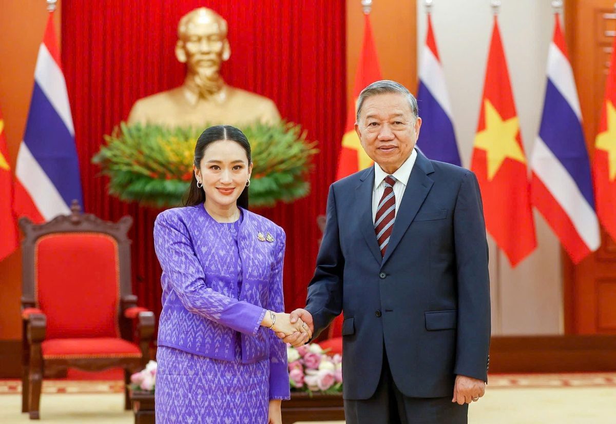 General Secretary To Lam received Thai Prime Minister Paetongtarn Shinawatra. Photo: Hai Nguyen