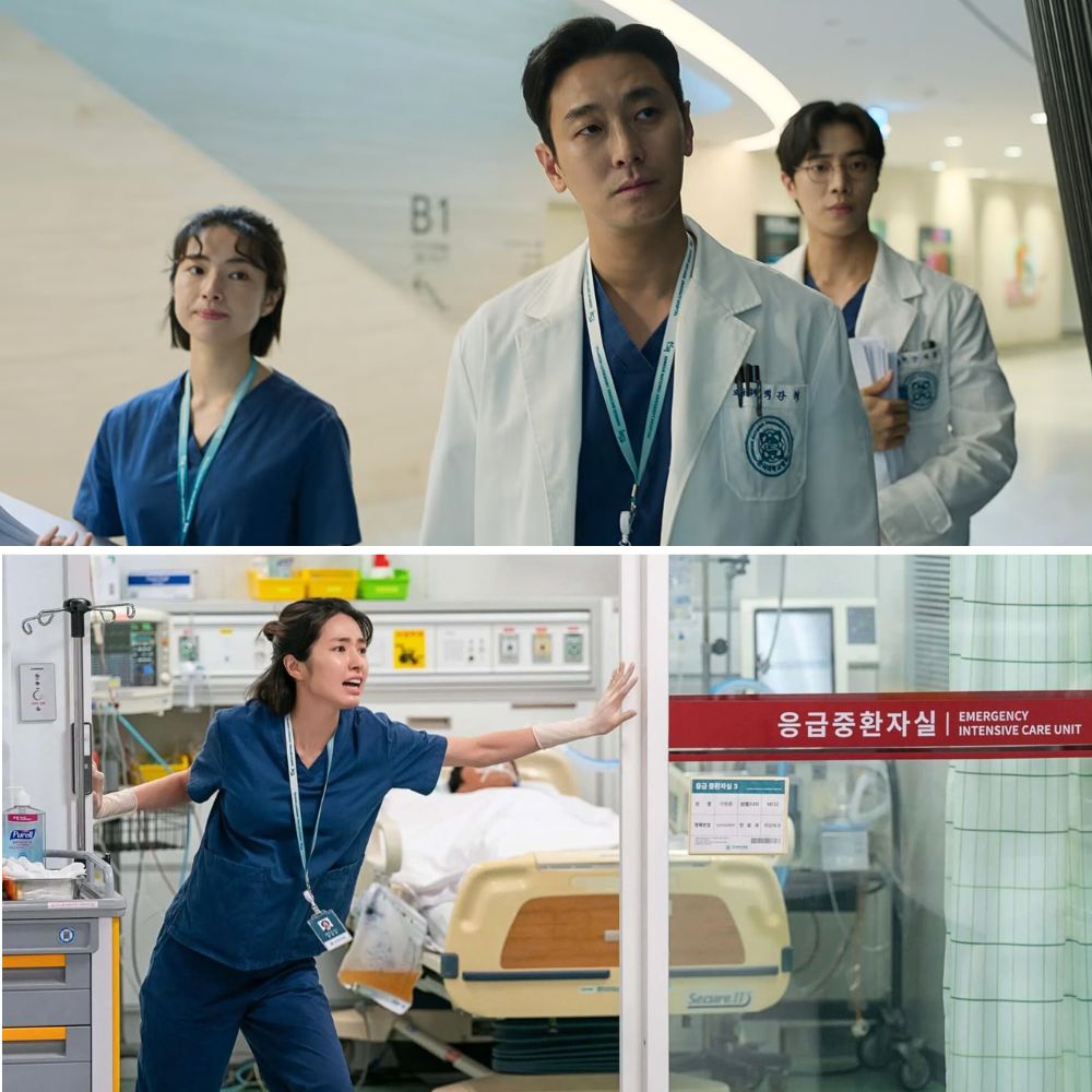 Ha Young dong vai y ta co biet danh “giang ho” trong phim “Trung tam cham soc chan thuong“. Anh: Netflix
