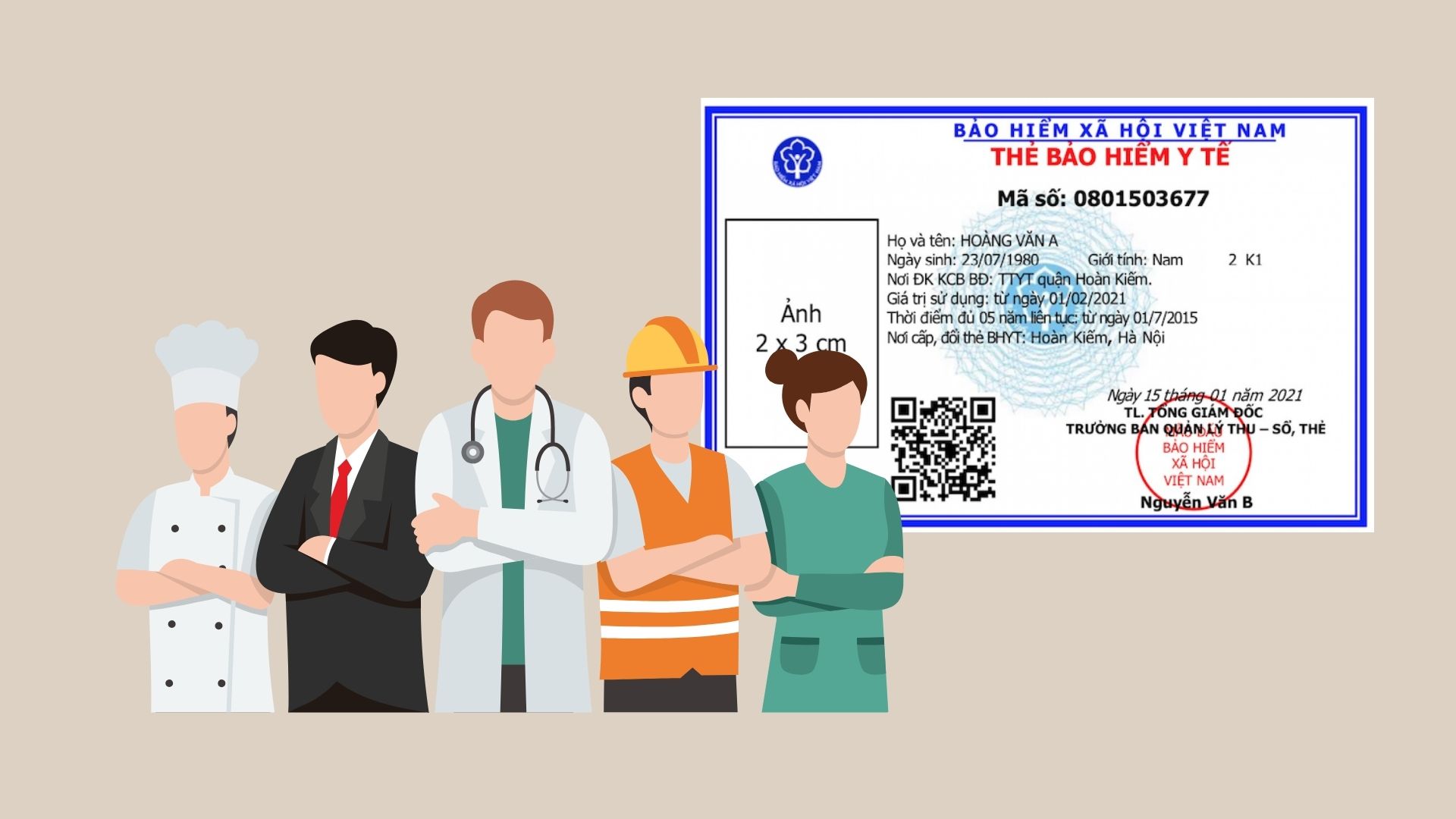 La nueva propuesta del tiempo en que la tarjeta de seguro de salud comienza a entrar en vigencia. Grafico: Linh Dan