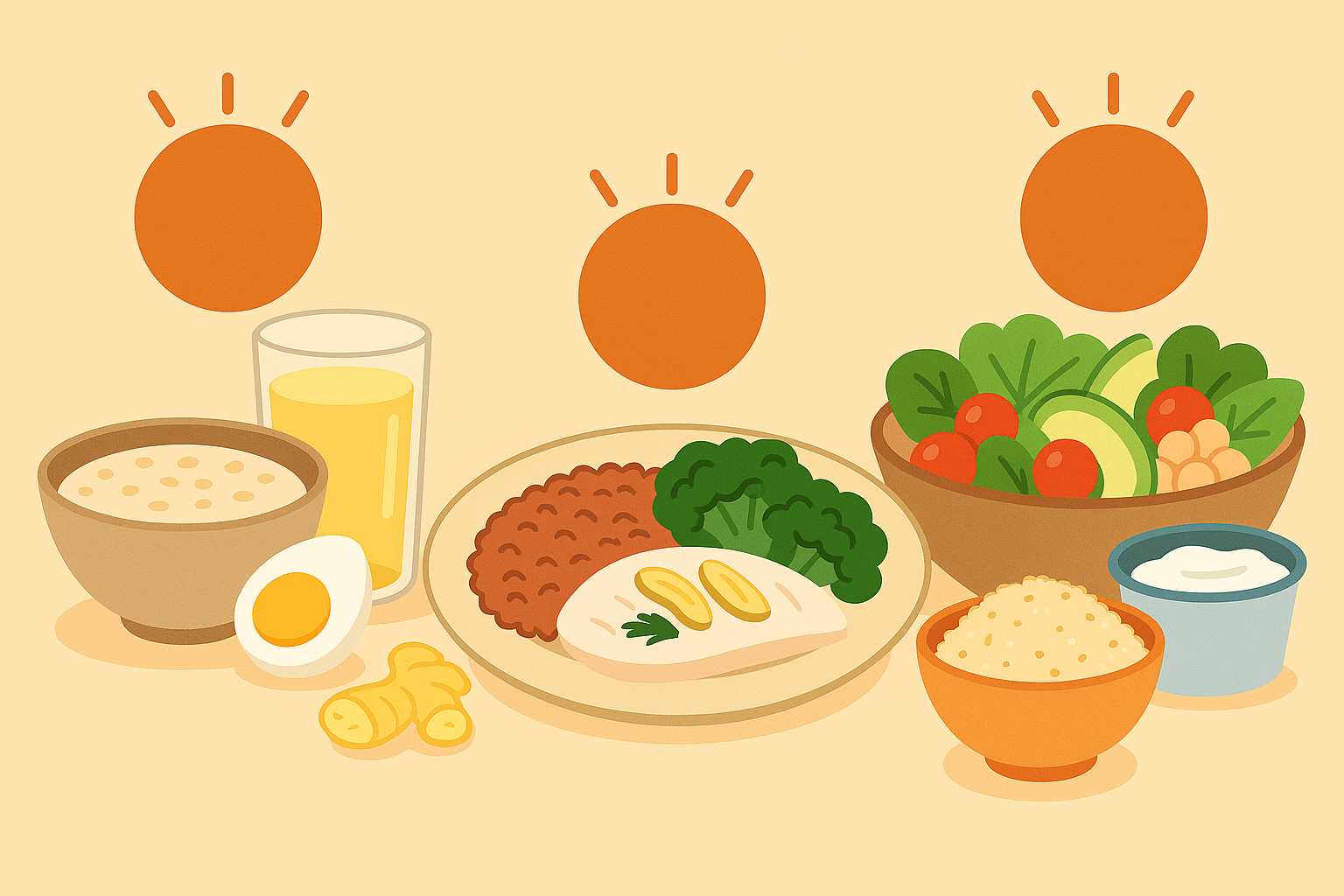 The menu helps stabilize blood sugar. Graphic photo: Hoang Loc