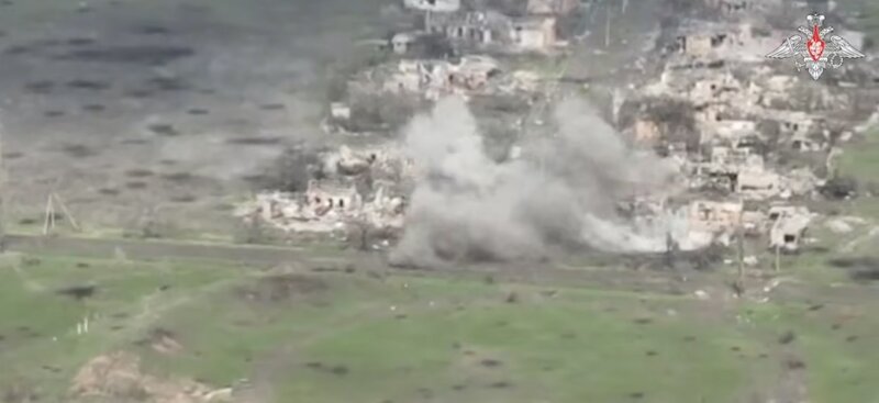 Ukraine's stronghold was attacked from a distance by the Russian army. Photo: Cut from video of the Russian Ministry of Defense